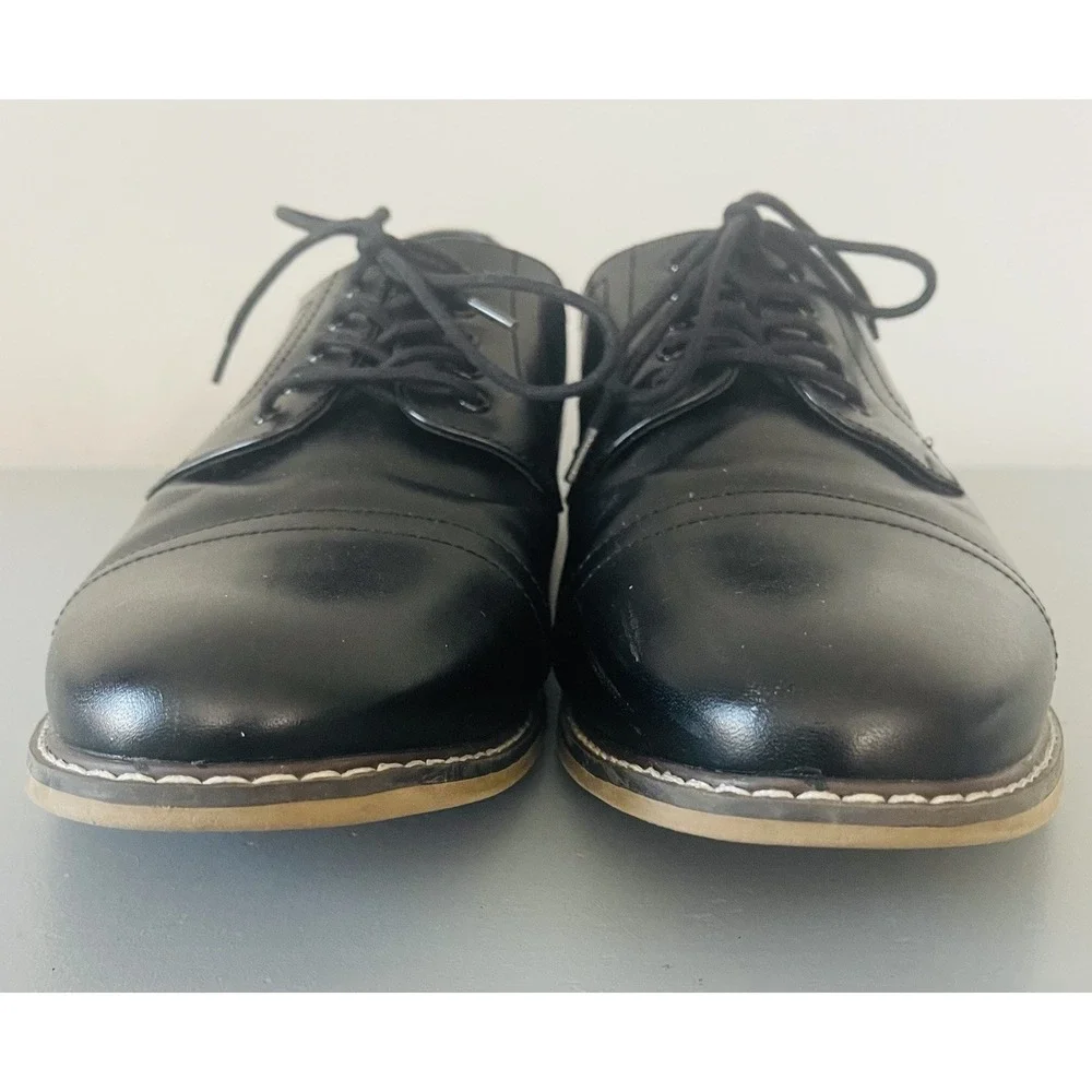 RJ Colt Ppaul Shoes Mens 13W Black Cap Toe Oxford Derby Dress Ppaul